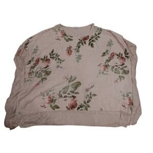 Pink Floral Tunic Top Tempo Paris